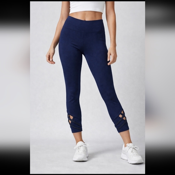 Maurices Pants - Maurices Dark Blue Cut Out Criss Cross Athletic Leggings  szM #419